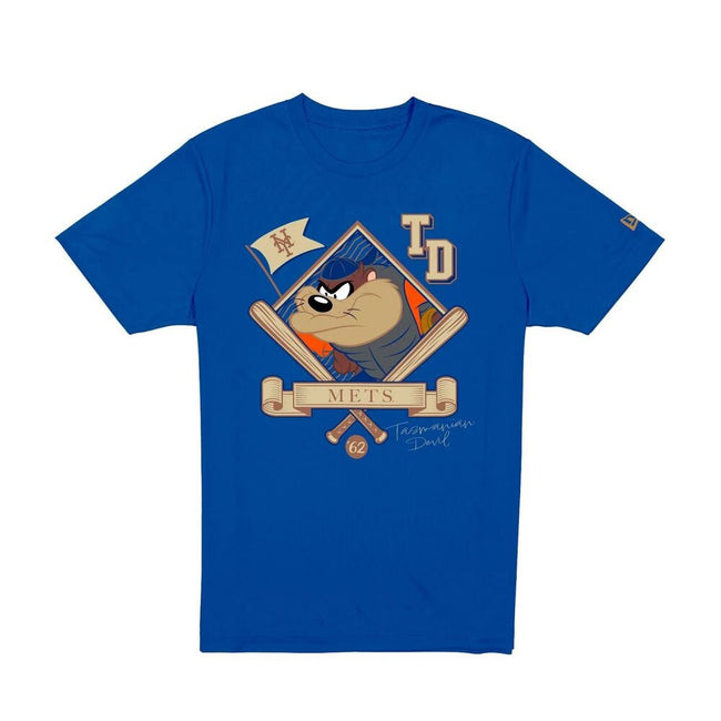 New Era Looney Tunes 'Tasmanian Devil' NY Mets Mens T-Shirt Blue 60857639