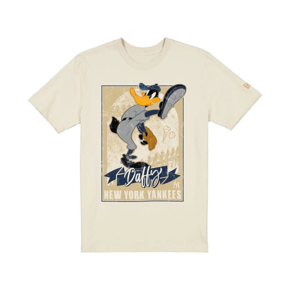 New Era Looney Tunes 'Daffy Duck' NY Yankees Mens T-Shirt Cream 60857728