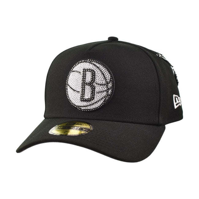 New Era NBA26 Brooklyn Nets Rhinestones Mens Fitted Hat Black 60861352