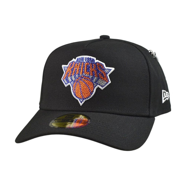 New Era NBA26 Draft NY Knicks Rhinestones Mens Fitted Hat Black 60861380