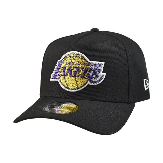 New Era NBA Draft LA Lakers Rhinestones Mens Snapback Hat Black 60861499