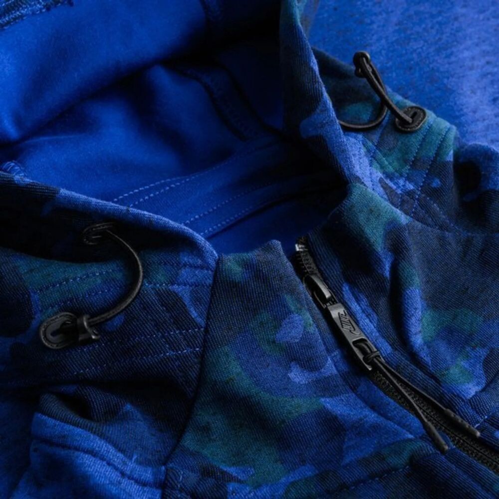 Nike Tech Fleece Fullzip Print Women's Hoodie Blue/Camo 685491-455