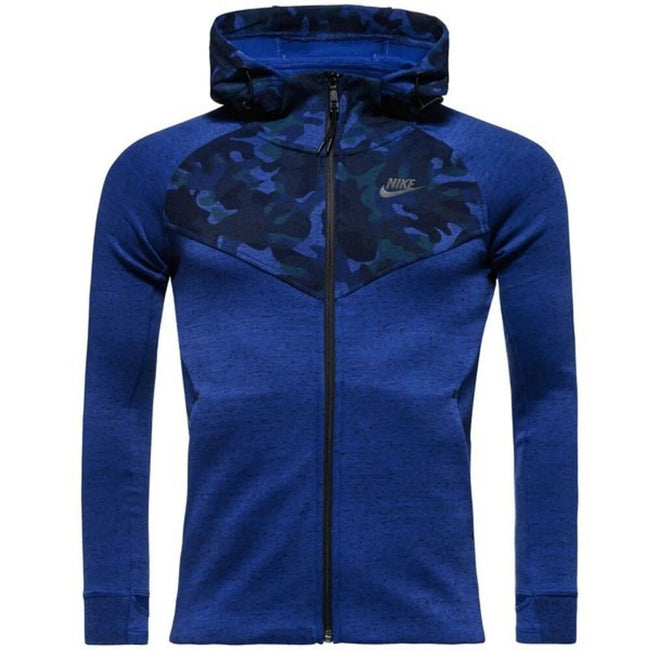 Nike Tech Fleece Fullzip Print Women's Hoodie Blue/Camo 685491-455