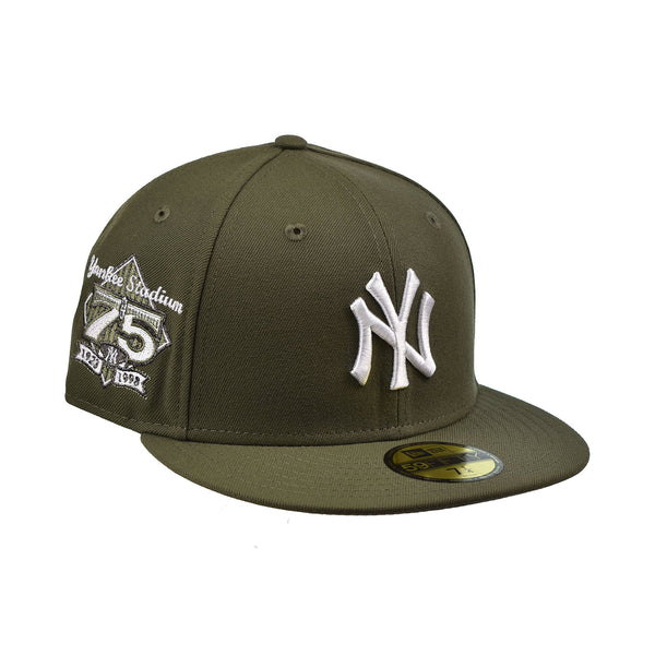 New Era MLB New York Yankees Stadium 59Fifty Men's Fitted Hat New Olive