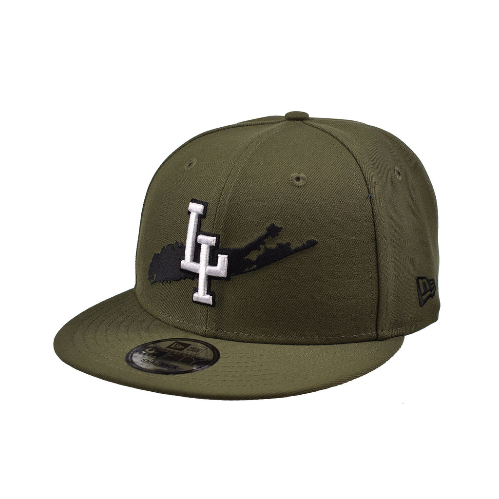 New Era New York Long Island 9Fifty Men's Snapback Hat Olive