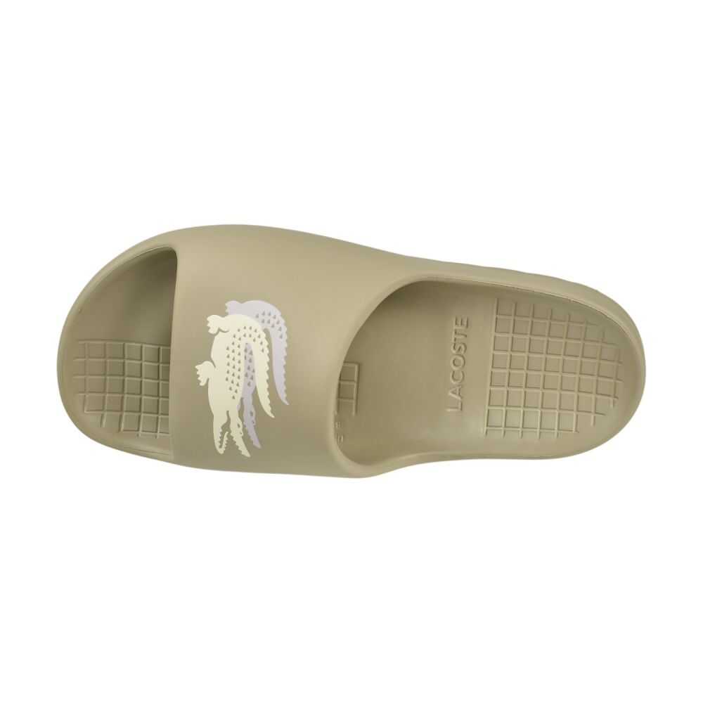 Lacoste Serve Slide 2.0 Men's Shoes Khaki/Off White 745cma0005-2a9