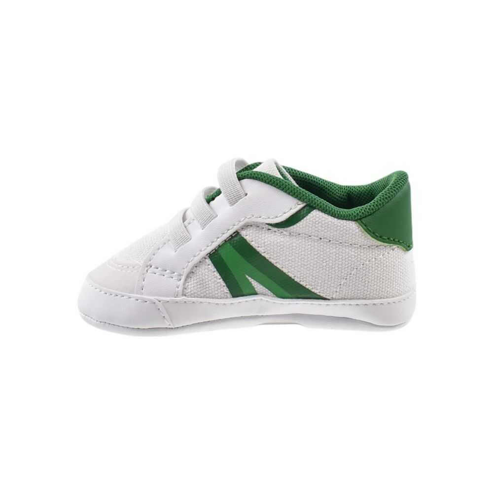 Lacoste L004 Crib Cub Toddlers' Shoes White/Green 746cub0001-082
