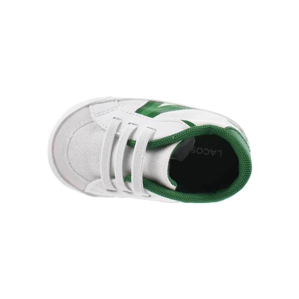 Lacoste L004 Crib Cub Toddlers' Shoes White/Green 746cub0001-082