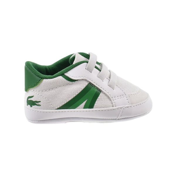 Lacoste L004 Crib Cub Toddlers' Shoes White/Green 746cub0001-082