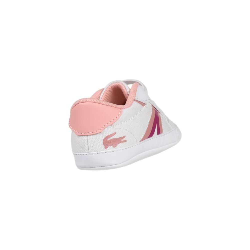 Lacoste L004 Crib Toddlers' Shoes White/Pink 746cub0001-b53