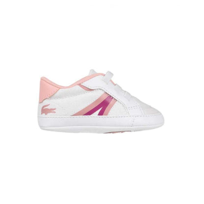 Lacoste L004 Crib Toddlers' Shoes White/Pink 746cub0001-b53