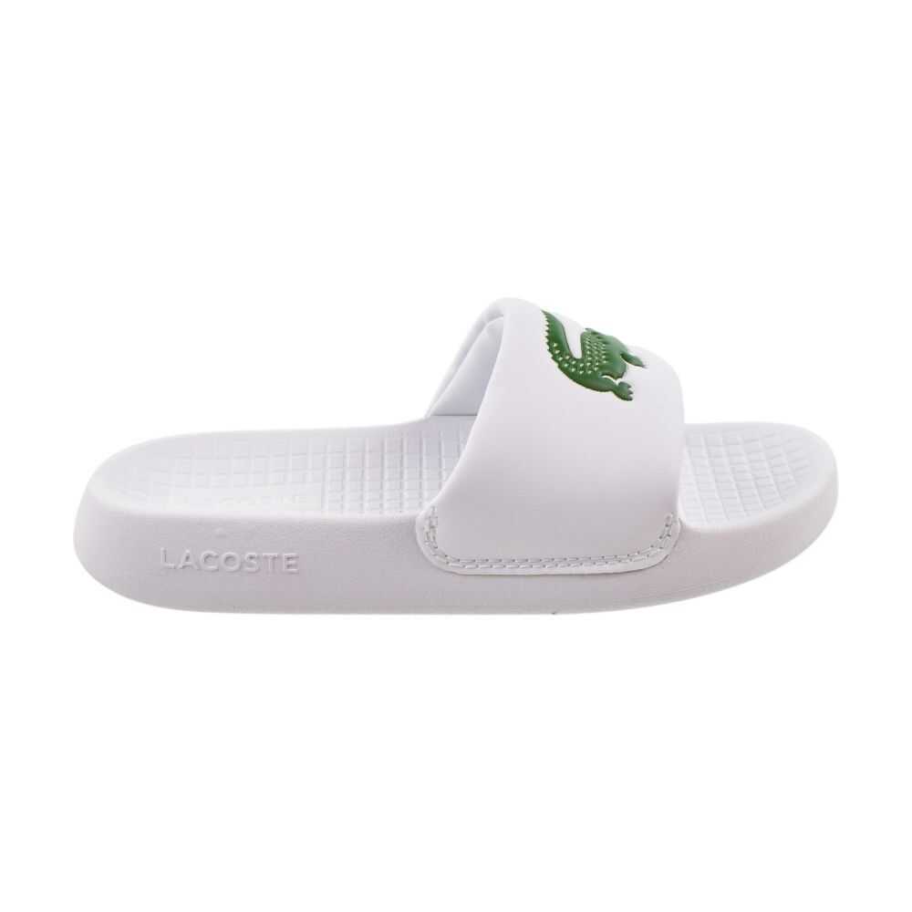 Lacoste Serve Slide 1.0 Little Kids' Shoes White/Green 747cuc0002-082