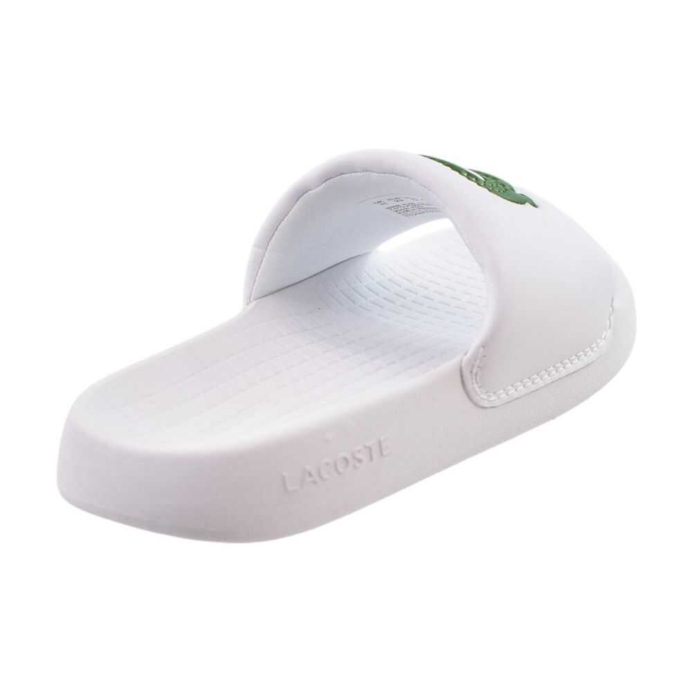 Lacoste Serve Slide 1.0 Little Kids' Shoes White/Green 747cuc0002-082