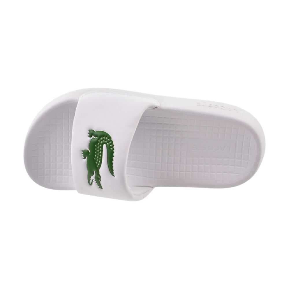 Lacoste Serve Slide 1.0 Little Kids' Shoes White/Green 747cuc0002-082