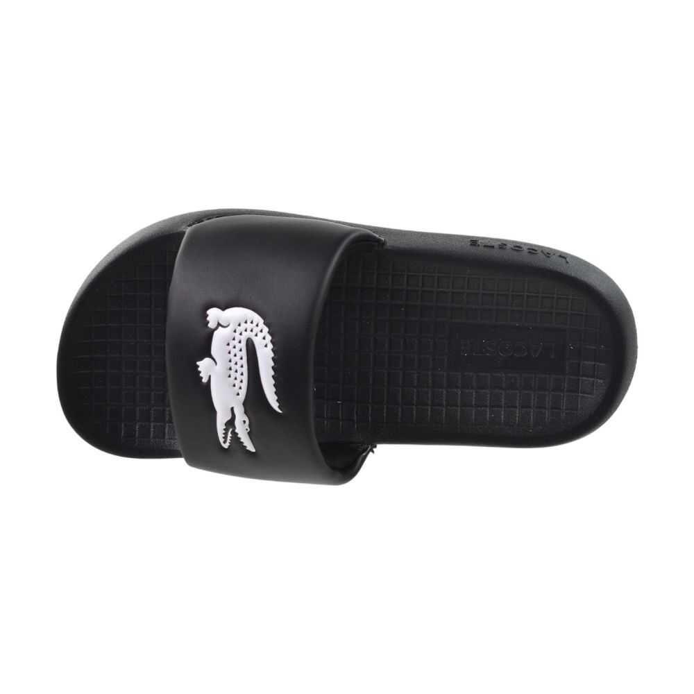 Lacoste Serve Slide 1.0 Little Kids' Sandals Black/White 747cuc0002-312