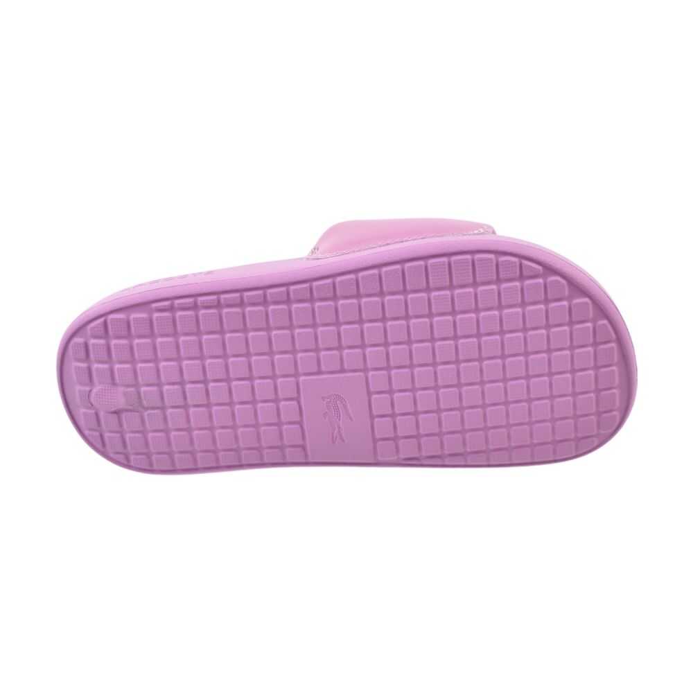 Lacoste Serve Slide 1.0 Little Kids' Sandals Pink/White 747cuc0002-f50