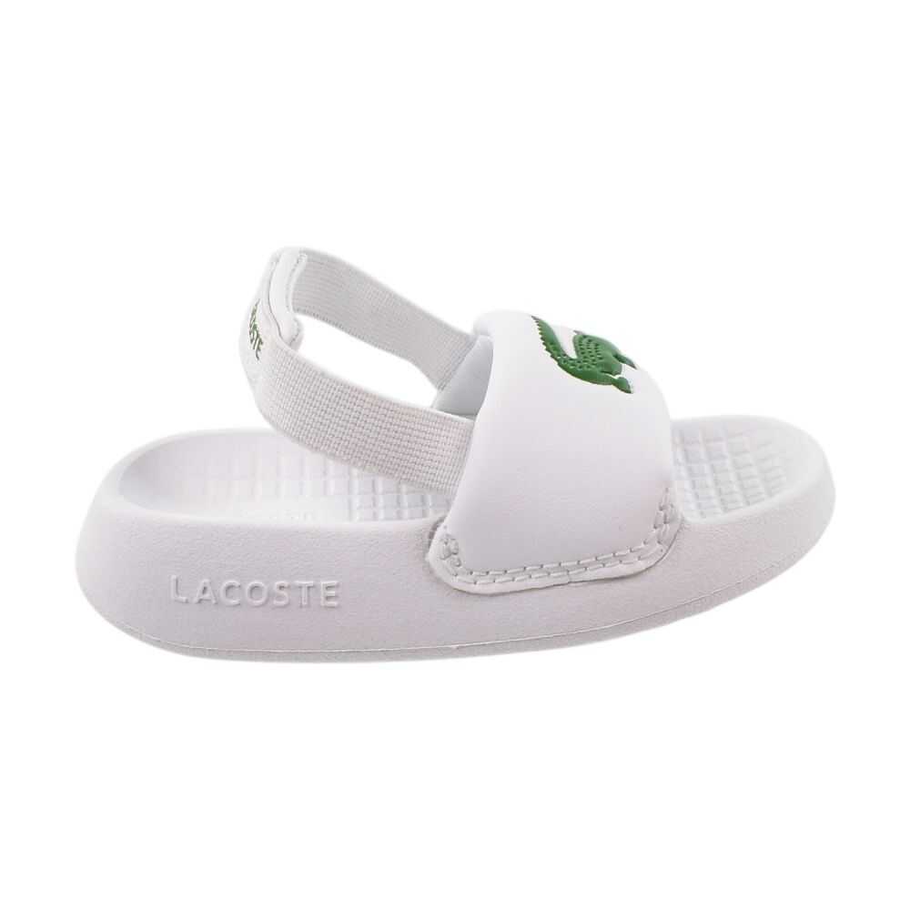 Lacoste Serve Slide 1.0 Toddlers' Sandals White/Green 747cui0002-082