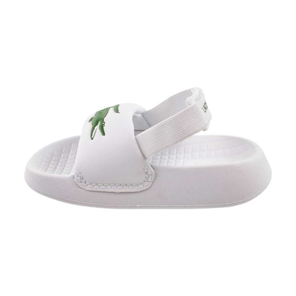 Lacoste Serve Slide 1.0 Toddlers' Sandals White/Green 747cui0002-082