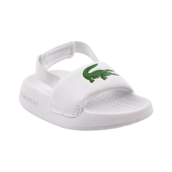 Lacoste Serve Slide 1.0 Toddlers' Sandals White/Green 747cui0002-082