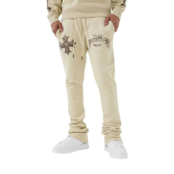 See You In Paradise SYIP Tour Stacked Men's Sweatpants Khaki 8261l-khaki