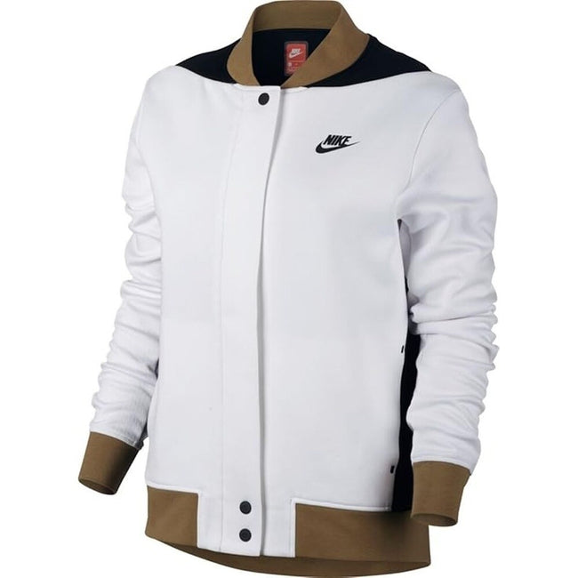 Nike Tech Fleece Destroyer FZ Women's Track Jacket White/Brown 835544-100