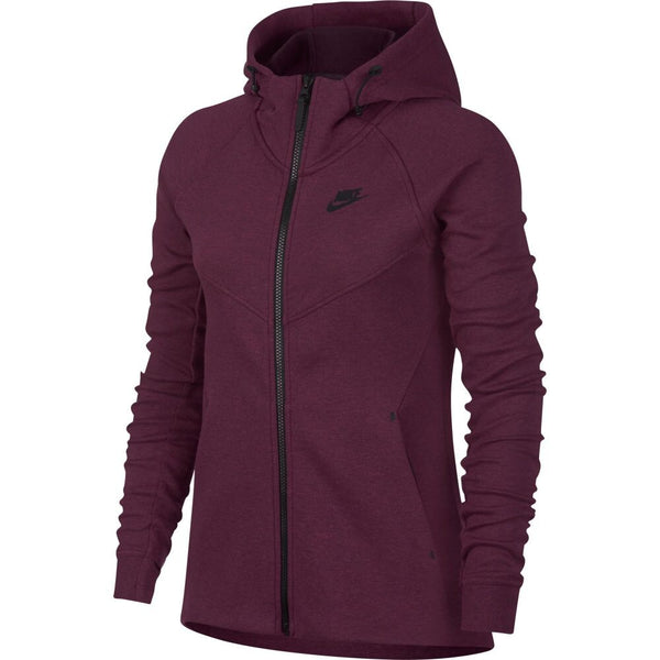 Nike Sportswear Tech Fleece Full Zip Women's Hoodie Burgundy-Maroon 842845-610