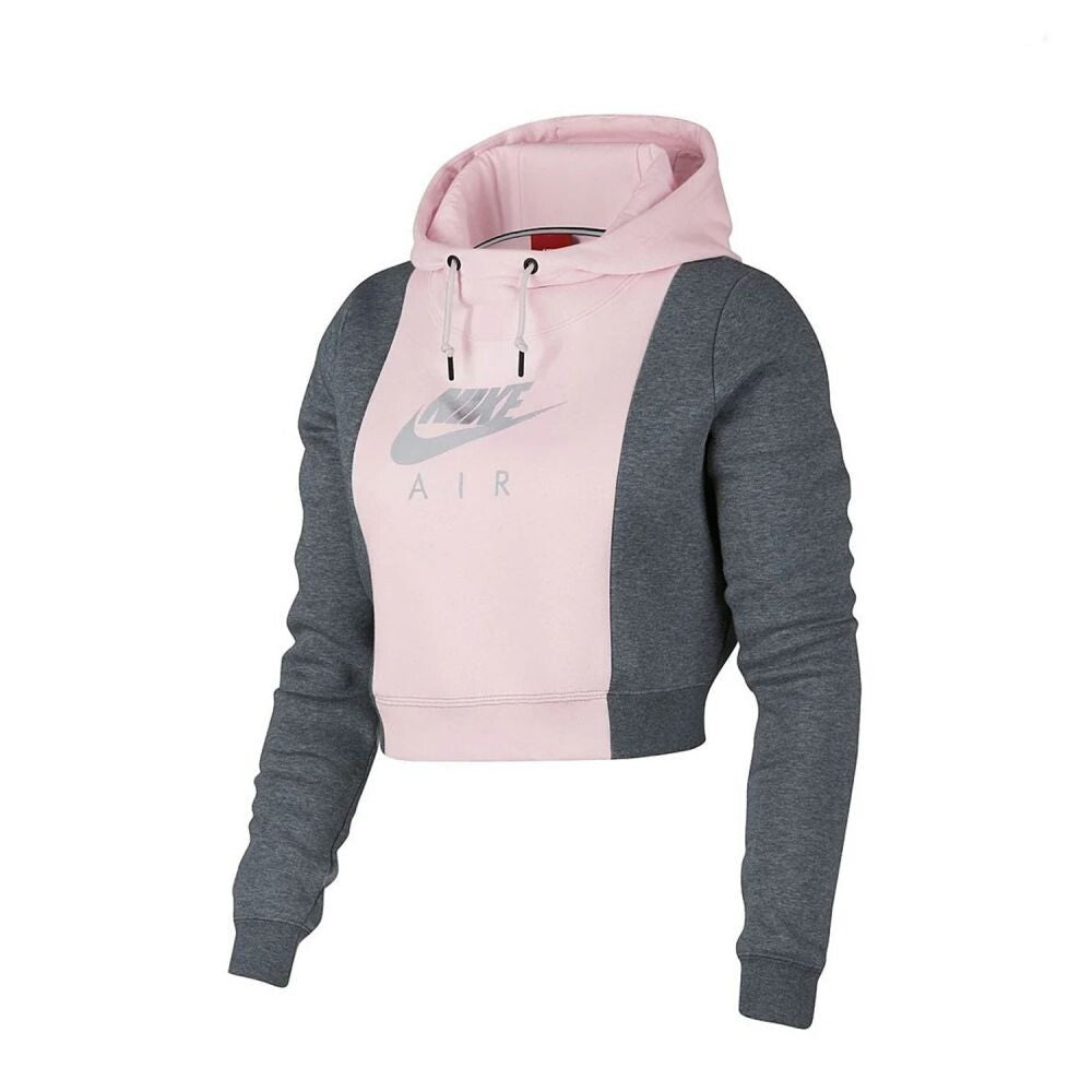 Nike Rally Crop Women's Hoodie Pink/Grey 855422-682