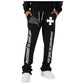See You In Paradise SYIP Stacked Men's Sweatpants Jet Black 8641l-jb
