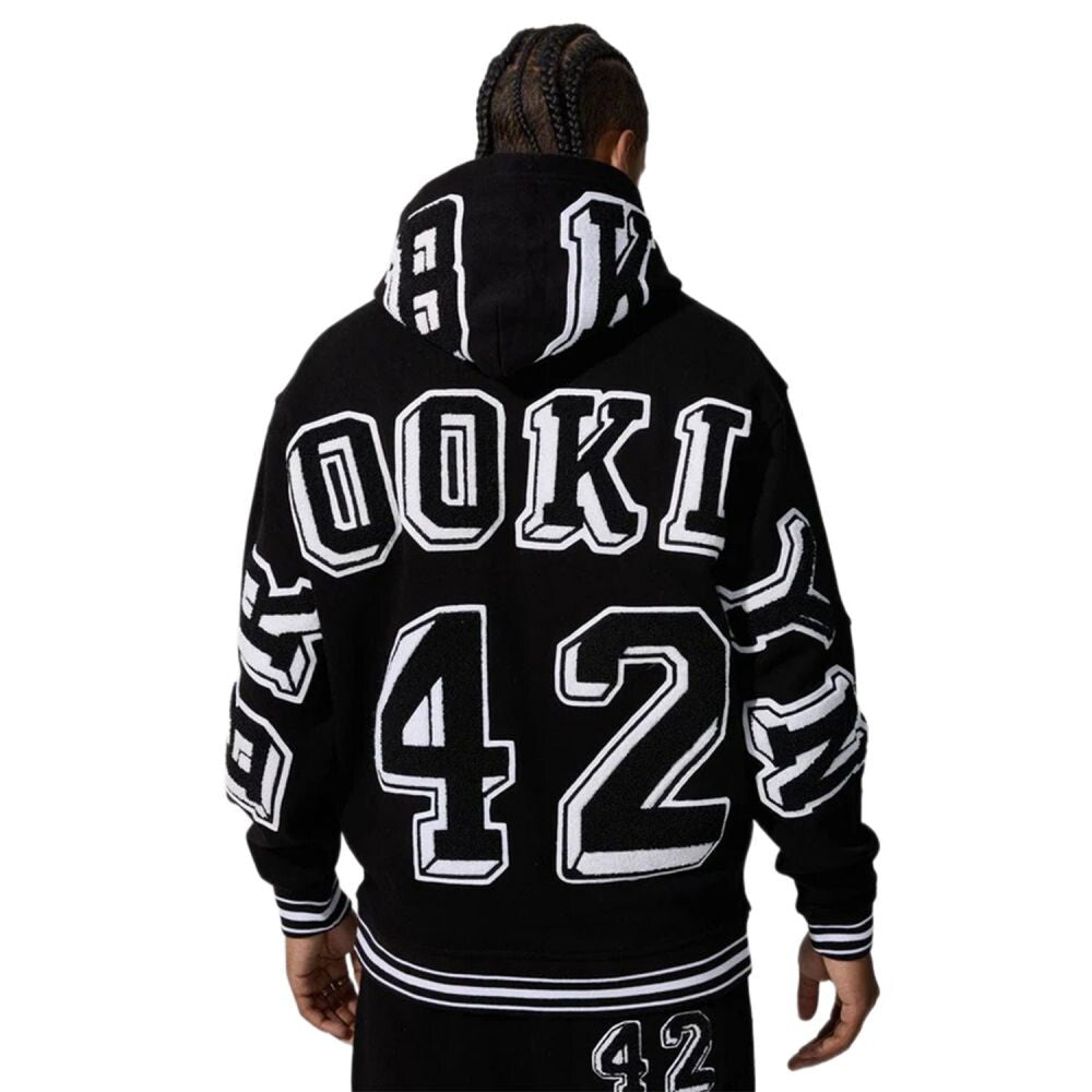 Jordan Craig Brooklyn Varsity Men's Hoodie Black/White 8802h-black