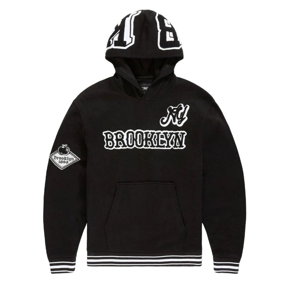 Jordan Craig Brooklyn Varsity Men's Hoodie Black/White 8802h-black