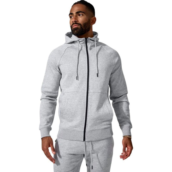 Jordan Craig Fleece Zipper Men's Hoodie Heather Grey 8890h-hg