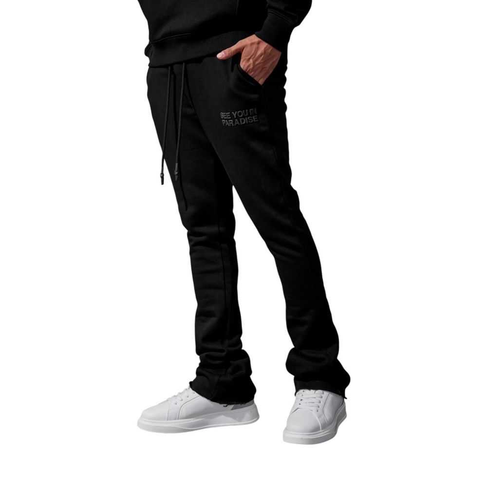 See You In Paradise SYIP Stacked Men's Sweatpants Black 8899l-black