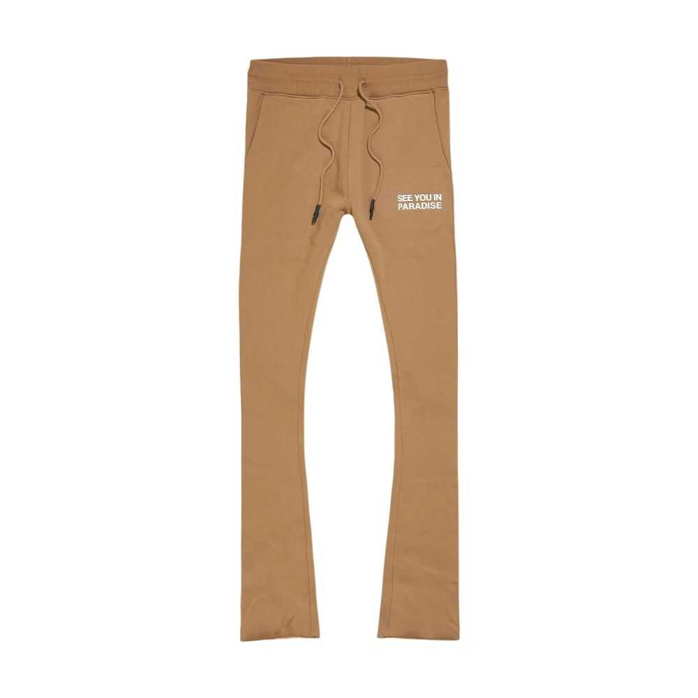 See You In Paradise SYIP Stacked Men's Sweatpants Mocha 8899l-mocha