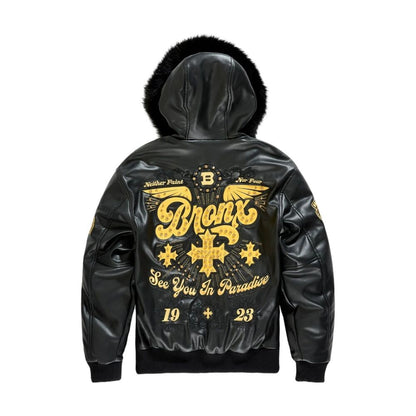 See You In Paradise Rhinestone Embroidery Mens Jacket Black 91680-black