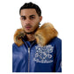 See You In Paradise Bronx Rhinestone Embroidery Men's Jacket Navy 91680-navy