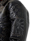 See You In Paradise NYC Embroidery Leather Men's Jacket Black 91682-Black