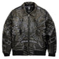 See You In Paradise NYC Embroidery Leather Men's Jacket Black 91682-Black