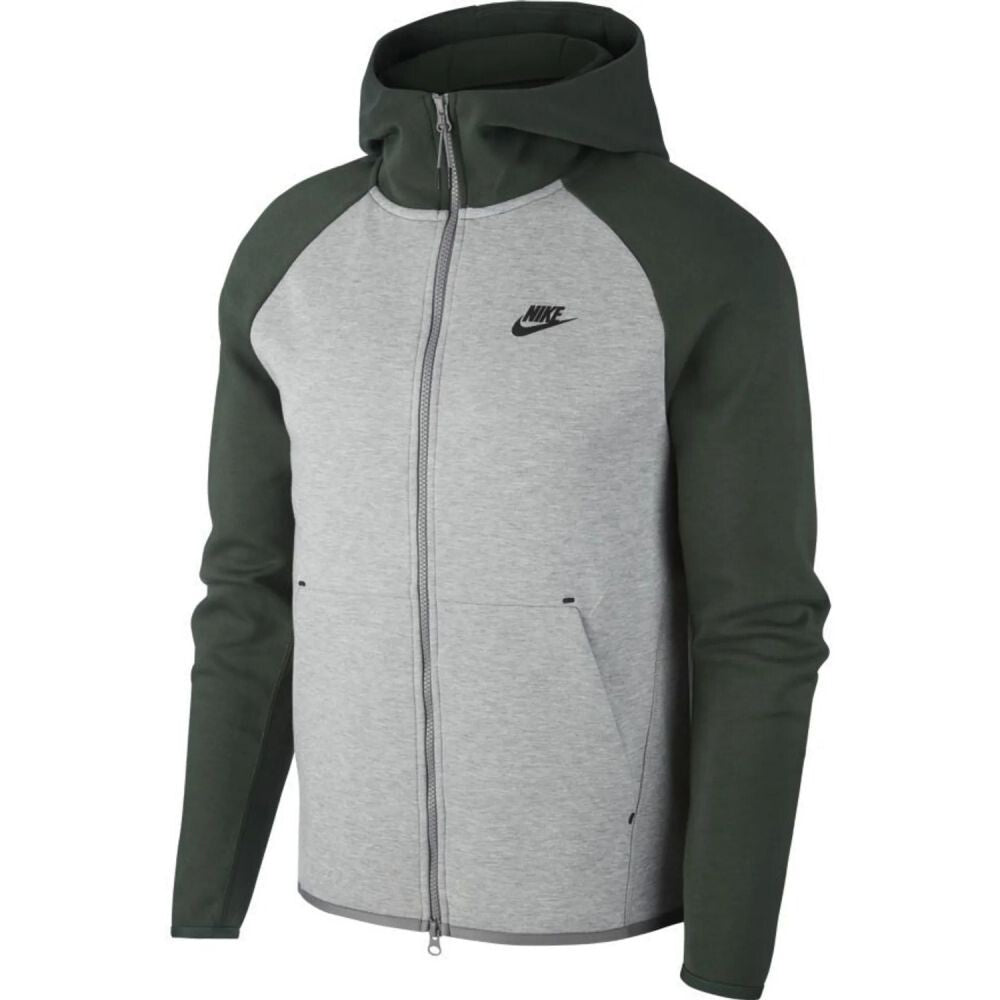 Nike Sportswear Tech Fleece Full Zip Men's Hoodie Grey/Green 928483-065