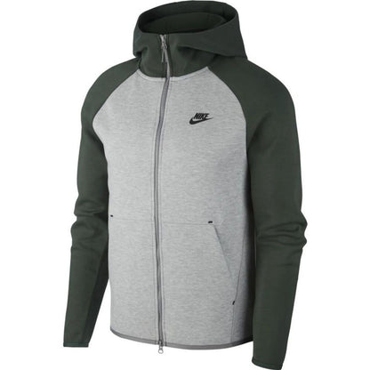 Nike Sportswear Tech Fleece Full Zip Men's Hoodie Grey/Green 928483-065