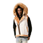 Jordan Craig El Jefe Shearling Mens Hooded Moto Vest Olive Sand 9373v-s