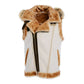Jordan Craig El Jefe Shearling Mens Hooded Moto Vest Olive Sand 9373v-s