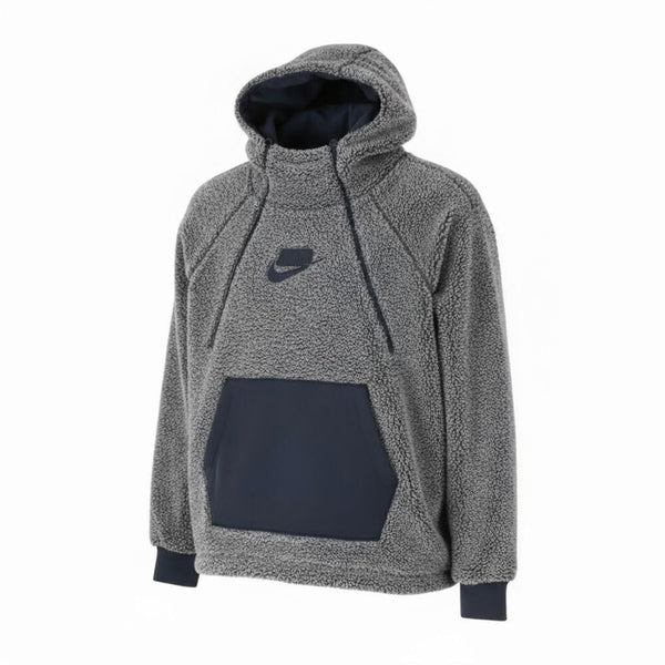 Nike Half Zip Sherpa Pullover Women's Hoodie Grey aj7284-027