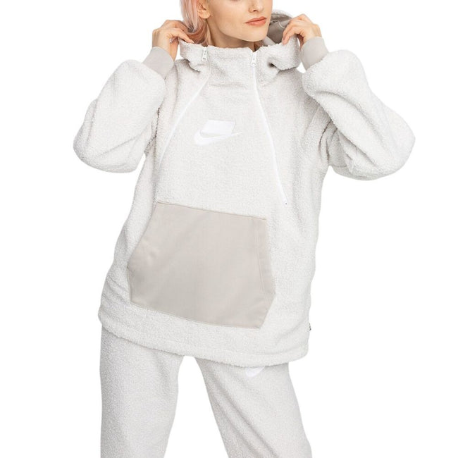 Nike Sportswear NSW Pullover Sherpa Zipper Hoodie Phantom aj7284-031
