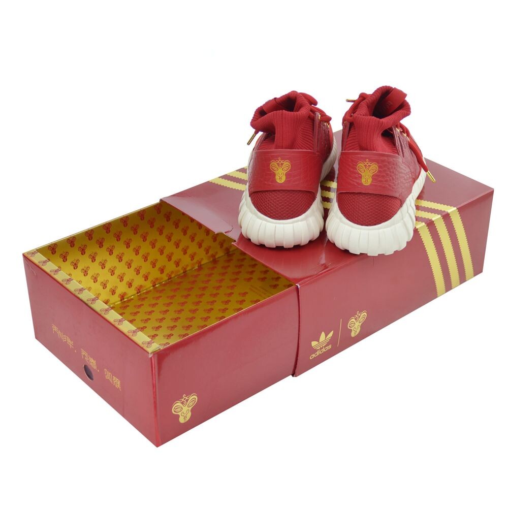 Adidas Tubular Doom CNY Men's Shoes Power Red/Gold Metallic aq2550