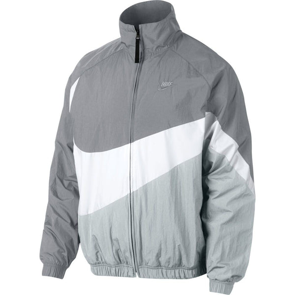 Nike Large Swoosh Windbreaker Woven Men's Jacket Gray-White ar3132-012