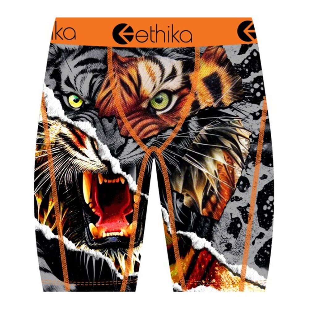 Ethika Tiger Temper Kids' Boxers Orange/Grey bfaaag2503-ogr
