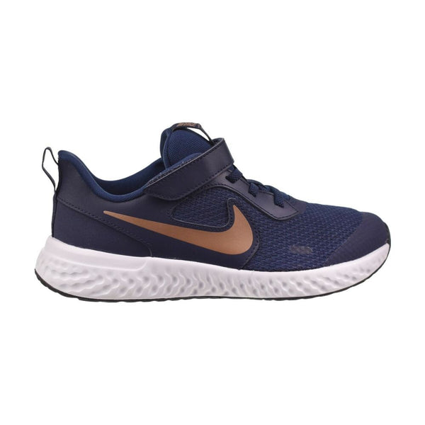 Nike Revolution 5 Little Kids' Shoes Midnight Navy/Red Bronze bq5672-400