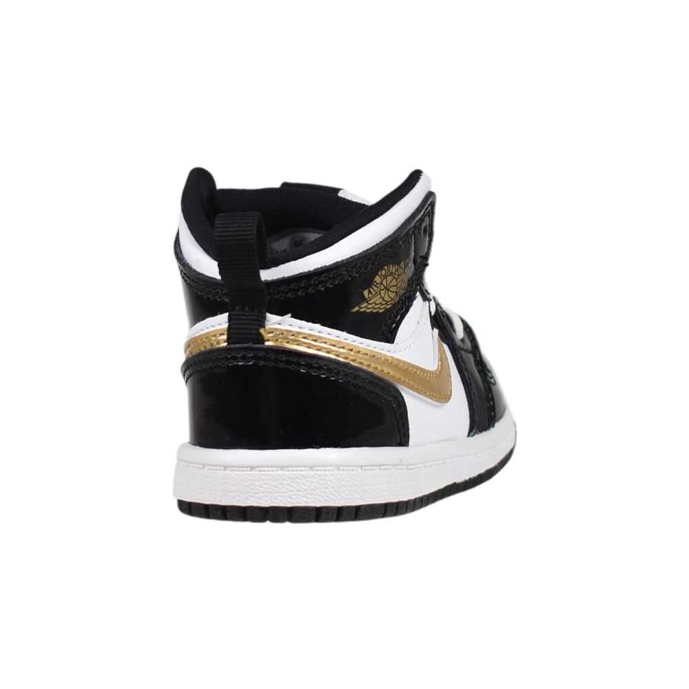 Jordan 1 Mid Se (TD) Toddlers' Shoes Black/Metallic Gold bq6933-007