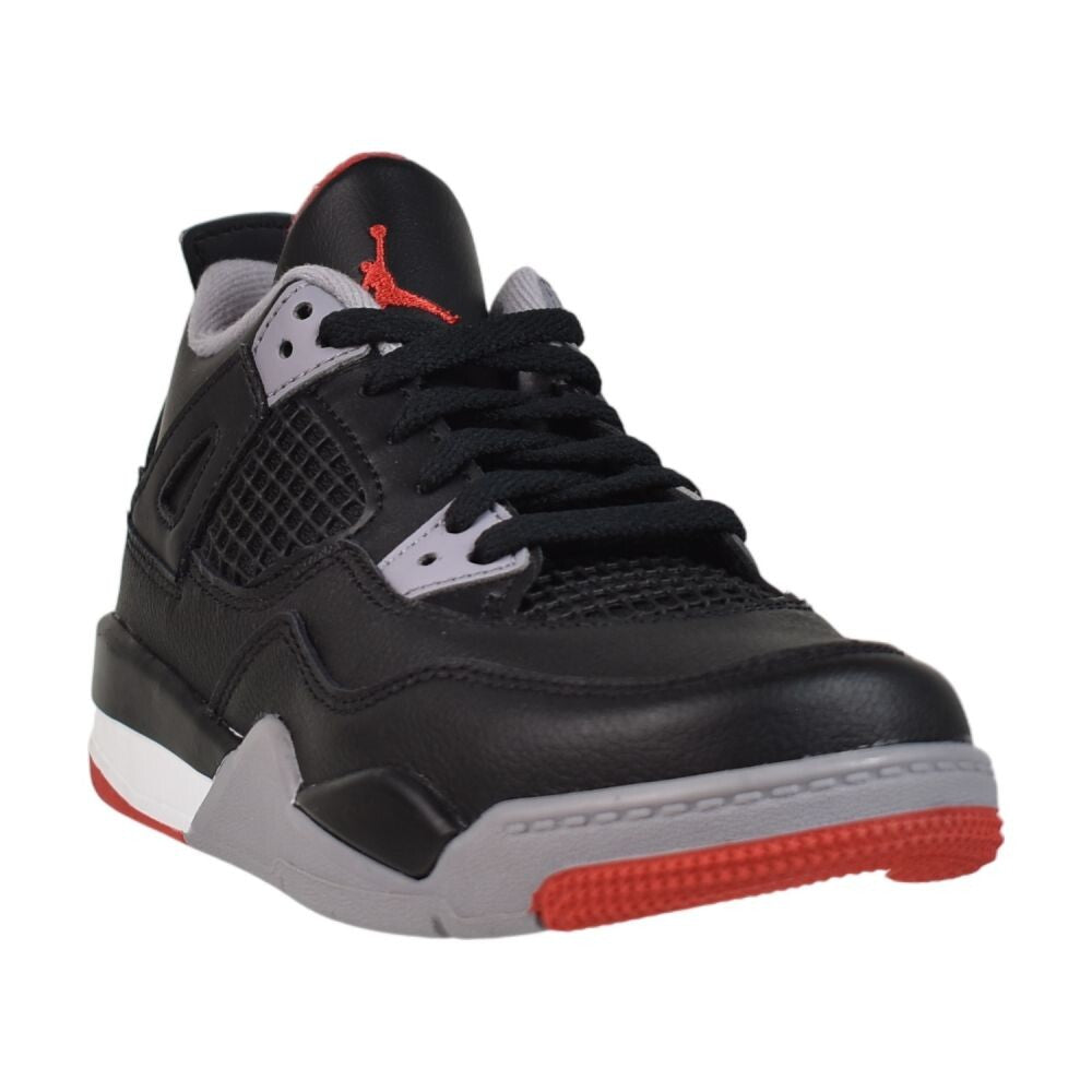 Jordan 4 Retro (PS) Little Kids' Shoes Blk/Fire Red-Cement Grey bq7669-006