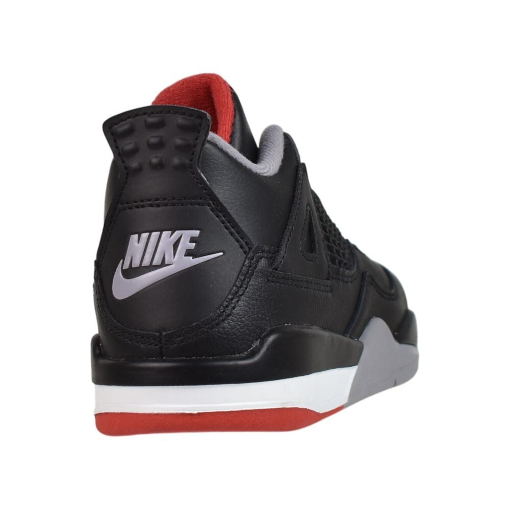 Jordan 4 Retro (PS) Little Kids' Shoes Blk/Fire Red-Cement Grey bq7669-006